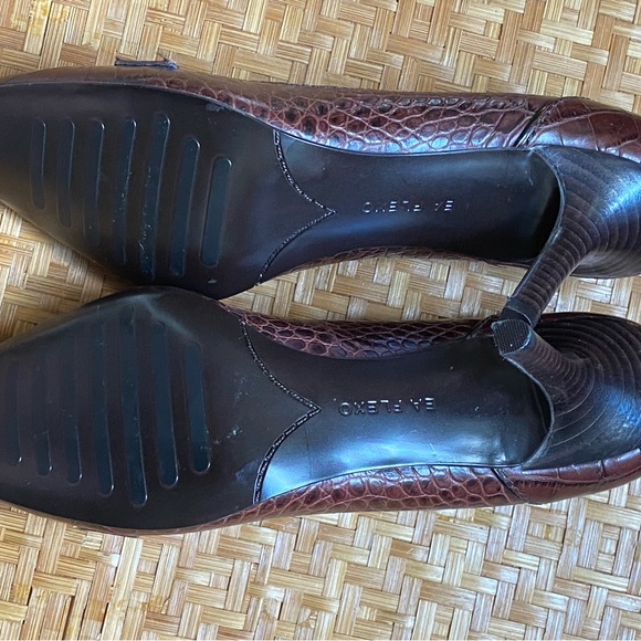 Enzo Angiolini Leather Heels Brown Size 6 Not Worn - Picture 4 of 4